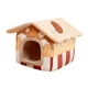 thumbnail image 1 of Camas Para Gatos Para Gatos De Interior, Extraíble, Lavable, Encantadora Cama Para Dormir, Cama Para Gatos, Cueva, Café M, 1 of 5