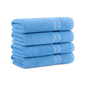 Genérico - Toalla De Baño + Mano Algodón By Cannon 350G Color Azul Liso