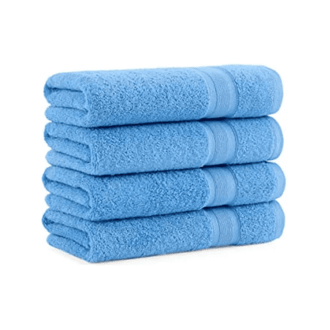 Genérico - Toalla De Baño + Mano Algodón By Cannon 350G Color Azul Liso