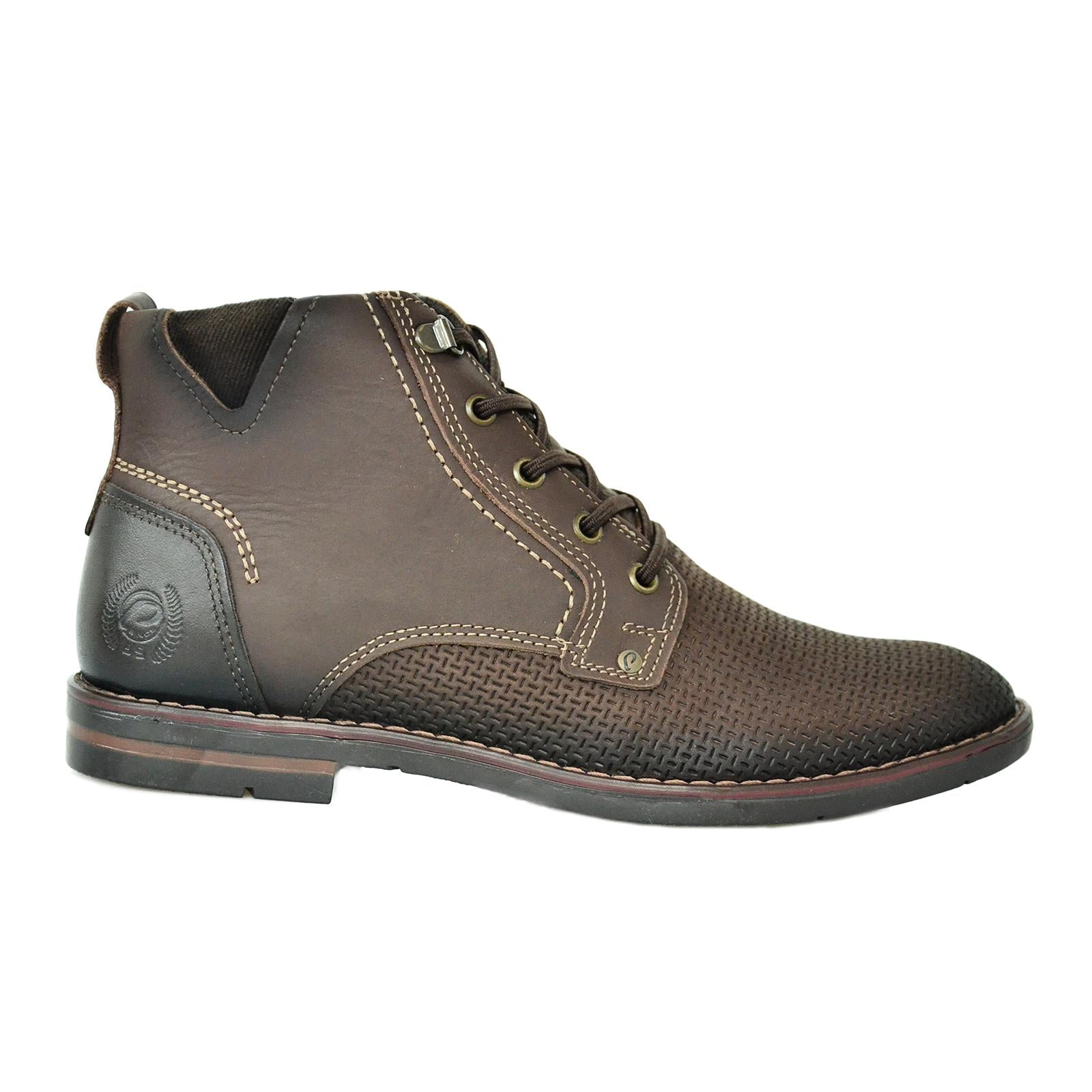 Botines Pegada De Cuero Café | 121980-03 - Talla 41