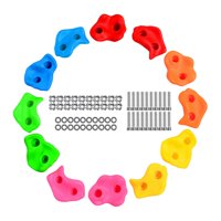 Magideal - 12 Presas De Escalada En Roca Para Niños, Presas De Pared De Roca De Plástico, Empuñaduras De Pared De Roca De Escalada Para Patio De Juegos Interior