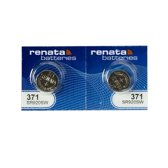 Batería Renata 371 SR920SW 1.55V Óxido de Plata Paquete de 2