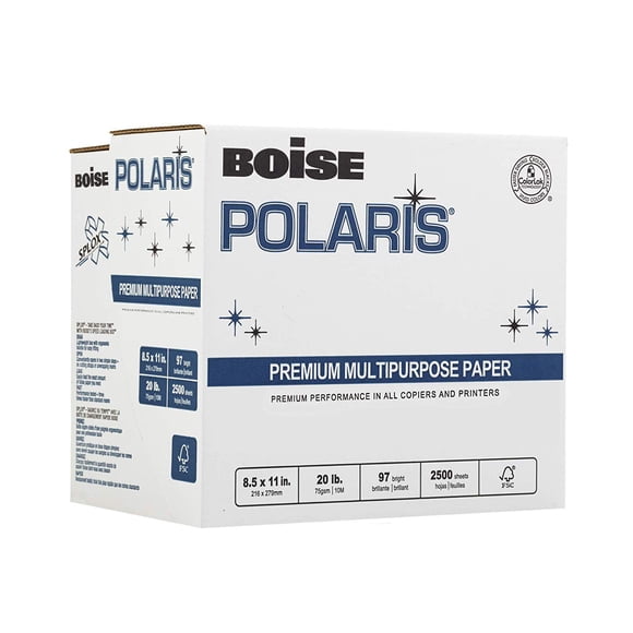 Papel para copias BOISE POLARIS Premium 8.5" x 11" Carta, 97 de blancura