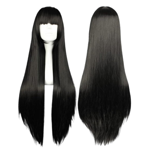 Peluca Cosplay COSPLAZA Larga Lisa Negra 60cm Sintatica