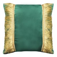 Elizabeth Peper - Cojin Decorativo Diseño Festivo Verde Y Dorado 60X60 Relleno