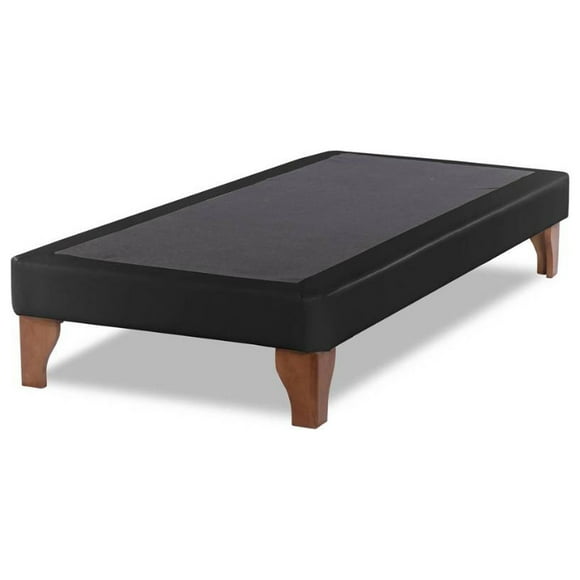 Base De Cama Europea 1.5 Plaza Negro Felpa 105X200cm