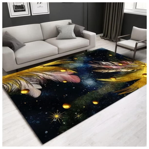 Alfombra Antideslizante Grande 140x200cm Estampada Moderna Para Piso