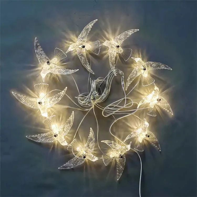 Genérico - Guirnalda Eléctrica Decorativa Con Colibrí Amarillas