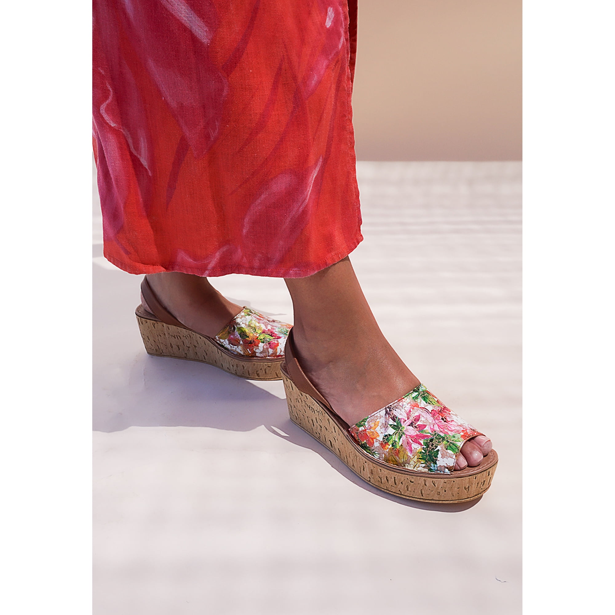 Lola Canales - Sandalia Cuero Eliada Multicolor