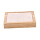 thumbnail image 1 of Soporte De Bandeja De Joyería De Terciopelo De Madera Cuadrado De Almacenamiento Para Pulsera Cadenas Pendiente Beige, 1 of 5