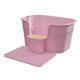 thumbnail image 5 of Bandeja De Arena Para Mascotas Con Parte Superior Abierta Y Lavabo De Arena Para Gatos De Lado Alto, Caja De Arena Resistente Para Gatos, Color Rosa Con Tablero De Pedales, 5 of 5