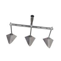 Magideal - Azada De Jardín Con Cabeza Triangular, Espaciado Ajustable, Para Deshierbar En El Patio Trasero, Jardinería, Azada De Mano, Herramienta De Jardín Para