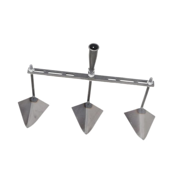 Azada de jardín con cabeza triangular, espaciado ajustable, para deshierbar en el patio trasero, jardinería, azada de mano, herramienta de jardín para