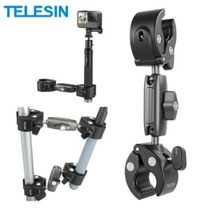 Telesin - Doble Garra Para Moto Bici Tubos Con Cámaras Gopro Y Otras
