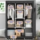 thumbnail image 3 of Organizador Armario  azul Closet Ropero Armable Grande De Ropa Tela Desarmable Portatil Mueble Con Estantes Percheros Guardarropa Casa Dormitorio FIGOIMPORT, 3 of 6