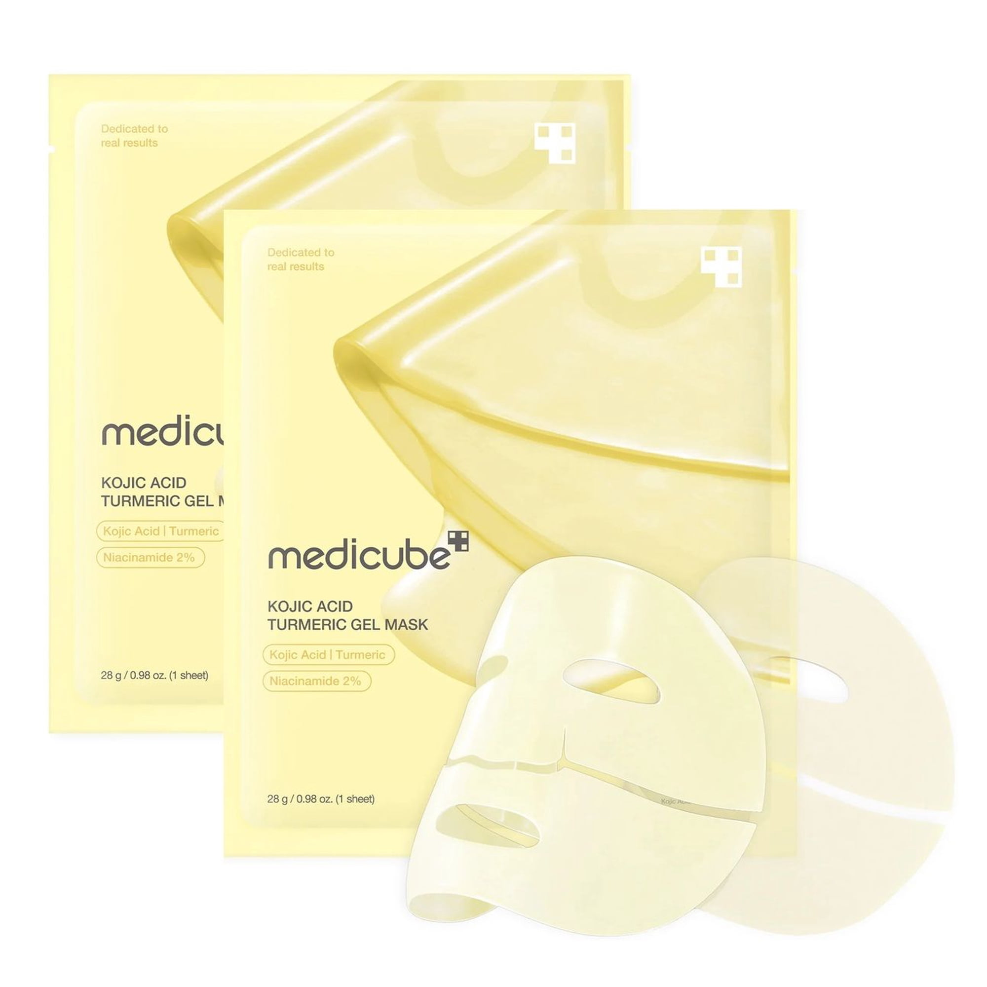 Mascarilla Facial Medicube, Ácido Kójico, Cúrcuma, X2