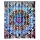 thumbnail image 1 of Cortina de ducha con diseño de mandala teñido anudado, juego de cortinas de baño con ganchos, tamaño 60 x 72 pulgadas, 1 of 3