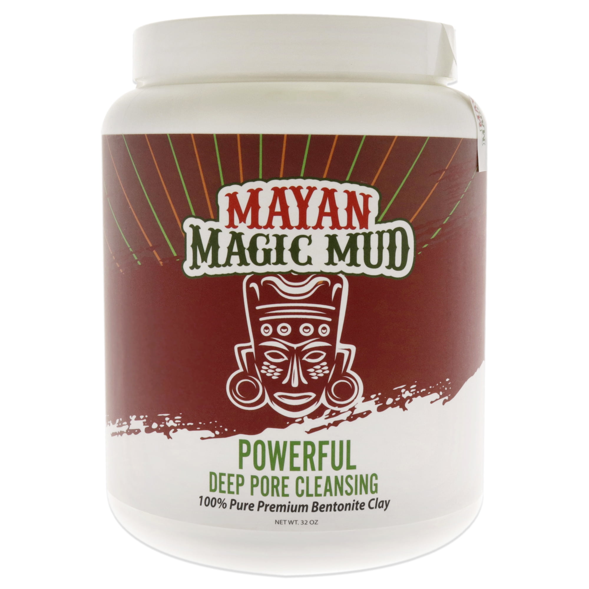 Mayan Magic Mud - Potente Arcilla De Bentonita Para Limpieza Profunda De Poros De Para Unisex - Limpiador De 32 Oz