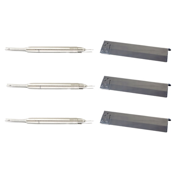 Kit Repuestos 3 Quemador Tubular + 3 Difusor de Llama Universal Ajustable Parrillas a Gas