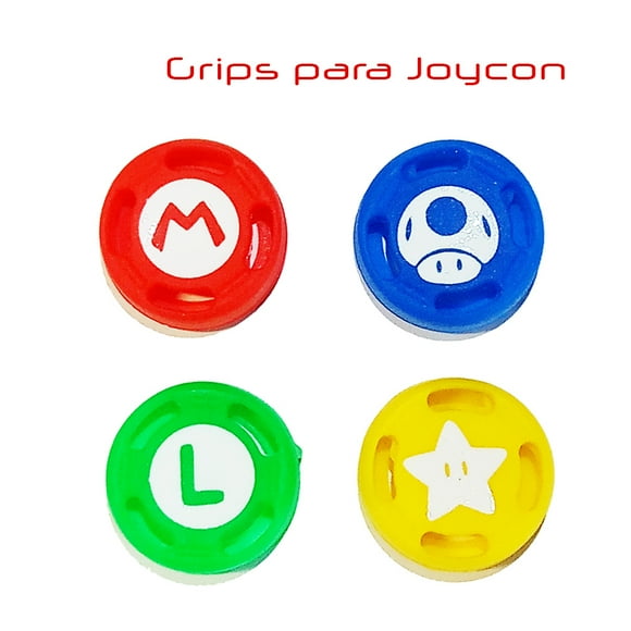 X4 Protectores Joycon Thumb Grips Silicon Nintendo Switch MARIO