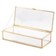 thumbnail image 2 of Nordic Retro Golden Trim Geometry Jewelry Trinket Caja De Cristal Con Tapa, 2 of 5