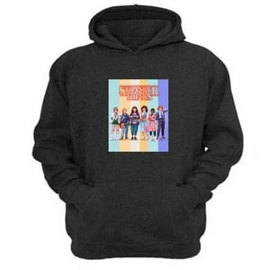 Genérico - Polerón Canguro Stranger Things Gris Oscuro Talla Xs Unisex