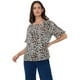 thumbnail image 1 of Blusa Mujer M/C Detalle Animal Print Beige Corona, 1 of 5
