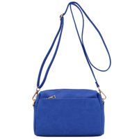 Bandolera Fashionpuzzle Con Triple Cremallera, Talla Pequeña, Color Azul Real