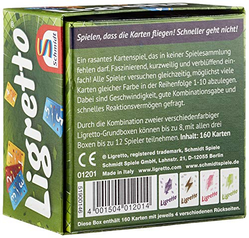 Juego De Cartas Schmidt Spiele 1201 Green Ligretto