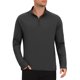 thumbnail image 5 of INSPIRE CHIC Camiseta Atlética de Manga Larga con Protección Solar y Cremallera 1/4 para Hombre Talla L Negro, 5 of 6