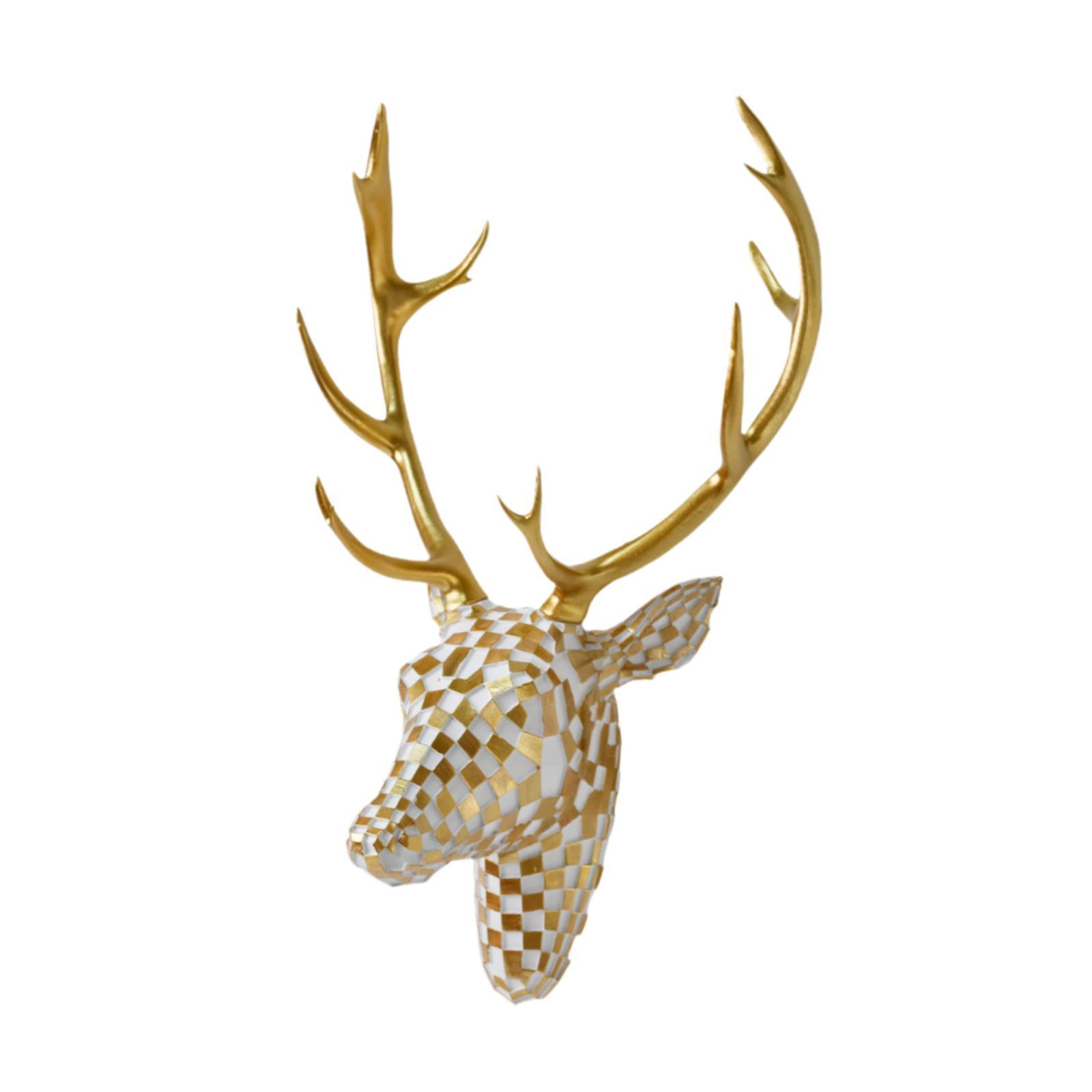 Magideal - Centro De Mesa Decorativo Para Montar En La Pared, Decoración Creativa Para El Hogar, Estatua Artística Colgante, Adorno De Pared, Escultura Para Dorm Oro Blanco