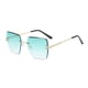 thumbnail image 1 of Trendy Oversized Rimless Sunglasses for Women - UV Protection Metal Eyewear for Outdoor Hiking, 1 of 5