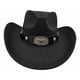 thumbnail image 2 of Sombrero de Vaquero Negro Con Hebilla De Toro, 2 of 3