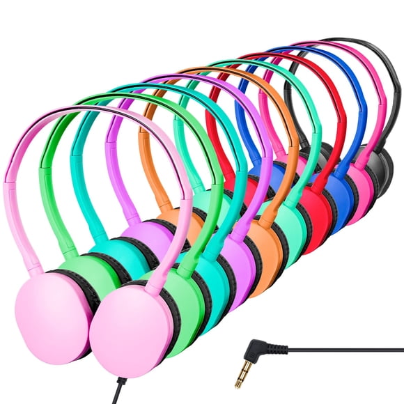Auriculares ZXZYM paquete de 10 para niños, escuela y aula