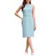 thumbnail image 1 of INSPIRE CHIC Vestido lápiz sin mangas con cuello barco para mujer, vestido de oficina hasta la rodilla, talla 2XL, azul claro, 1 of 5
