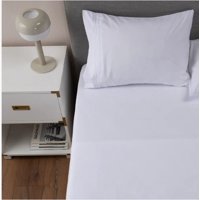 Atlas - Sabana Ultra Suave + Funda Bordada 1.5 Plazas Blanco