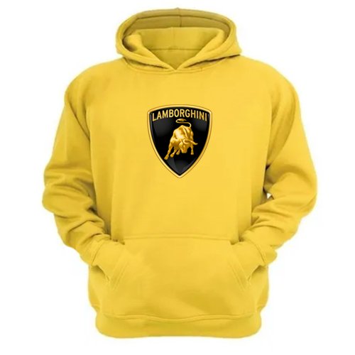 Genérico - Polerón Canguro Lamborguini Amarillo Talla Xs Unisex