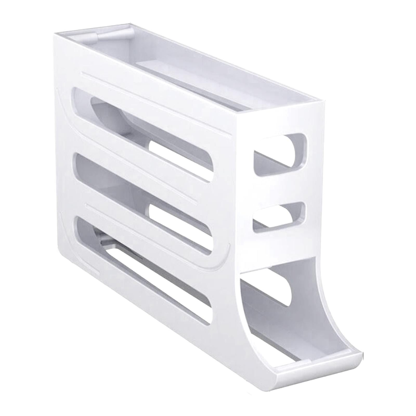 Magideal - Soporte Para Huevos Para Refrigerador, Contenedor Automático Para Huevos Rodantes, Almacenamiento, Dispensador De Huevos Rodante Para Gabinete De , Blanco