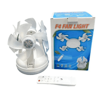 Genérico - Ventilador De Techo Con Luz Tipo Drone 2 En 1 Rosca E27 F4