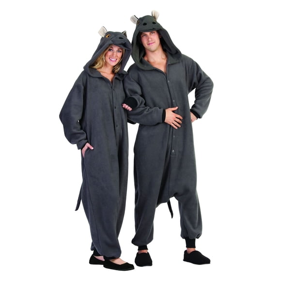 Pijama para hombre Funsies Harper Hippo Gris Talla Única