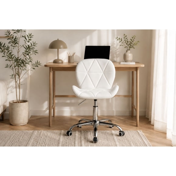 Silla Escritorio Diamond Blanca Giratoria Ajustable Home Office