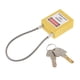 thumbnail image 1 of Candado de Seguridad para Aislamiento con Cable de Acero Inoxidable, Color Amarillo, 1 of 3
