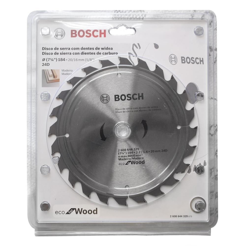 Bosch - Disco Sierra Circular Ecoline184 X 20 X 1,4 Mm De Grosor, 24 Dientes