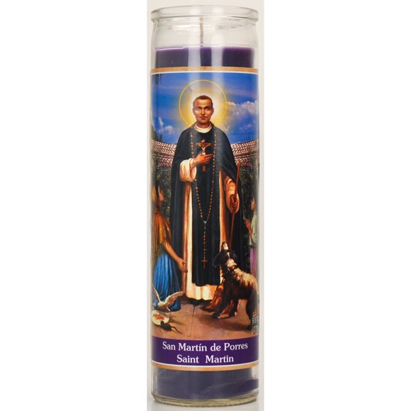 Vela Religiosa Prayer Candle Co San Martín 20 cm Morada
