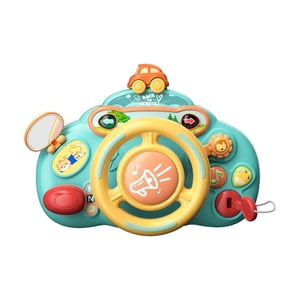 Magideal - Conducción De Automóviles Cochecito De Juguete Volante Coche De Juguete Juguetes Vocales Sonido Ligero Copiloto Juguete Conductor Educativo , Verde 27X9Cm