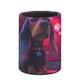 thumbnail image 3 of Dachshund-theme Cylinder Pen Holder Pencil Organizer with Flannel Lining PVC Leather Material Cardboard Base for study work 10*8CM, 3 of 6