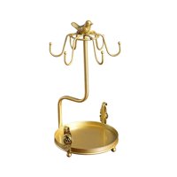 Magideal - Soporte Para Tazas De Café, Soporte Organizador De Tazas De Café Expreso De Hierro Forjado, Estante De Almacenamiento De Tazas De Té Para El Hogar , Oro