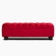 thumbnail image 2 of Banqueta Capitone Felpa Rojo, 2 of 2