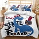 thumbnail image 1 of Dinosaurs Skateboard Quilt Duvet Cover Set Bedding Queen Soft Comforter Cover3-Piece Bedding Set, 1 of 5