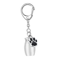Magideal - Llavero De Urna Urna De Cremación Para Mascotas Para Perros Gatos Cenizas Ataúd Cinerario Cilindro Funeral Condolencia Contenedor De Cenizas Memorable Plata